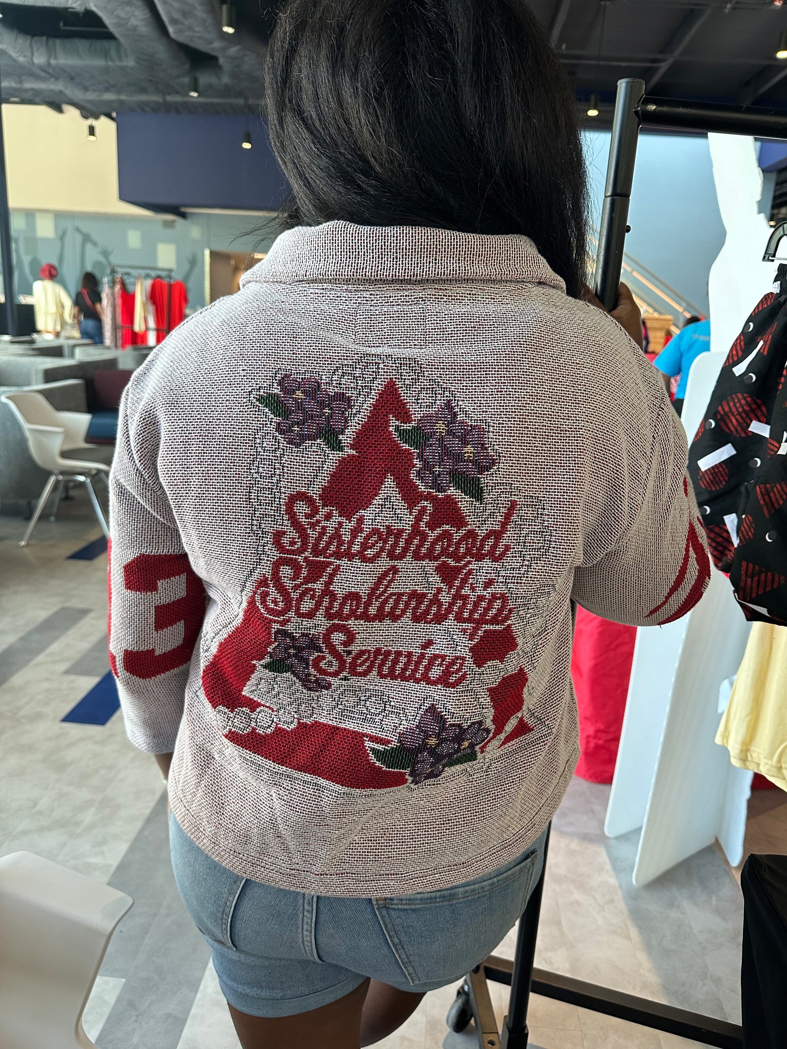Delta Sigma Theta Sorority, Inc. White Tapestry Shirt