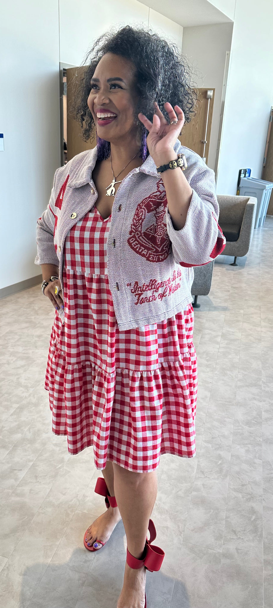 Delta Sigma Theta Sorority, Inc. White Tapestry Shirt