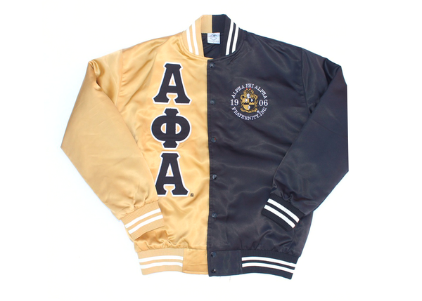 Alpha Phi Alpha Fraternity, Inc. Black/Gold Split Jacket - SALE